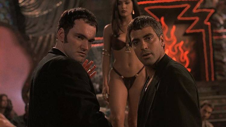 Quentin Tarantino, George Clooney y Salma Hayek en "Abierto hasta el amanecer"