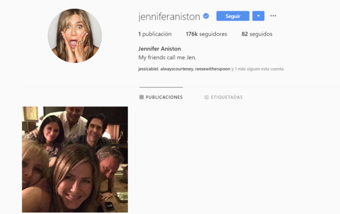 Jennifer Aniston en Instagram - Reunión de los actores de Friends