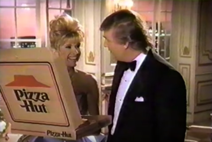 Donald and Ivana Trump Pizza Hut