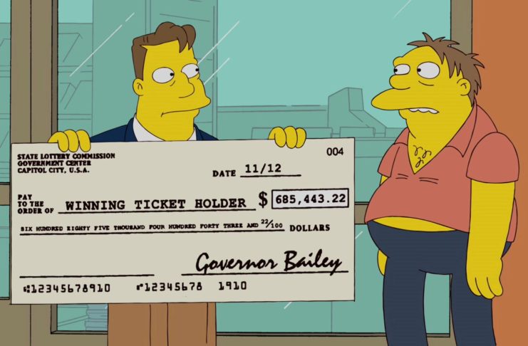 Loteria Simpsons Numeros loteria Simpson Lotto numbers